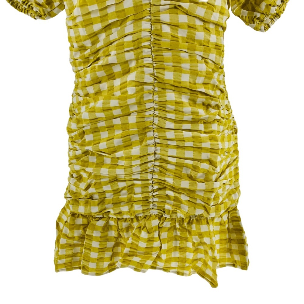 Yellow Gingham Ruffle Mini Dress - Picture 7 of 11